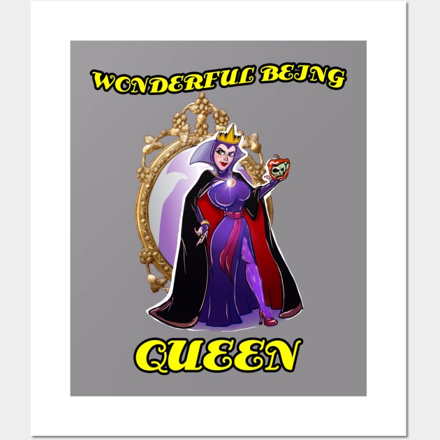 Wonderful Being Queen Wall Art by Biomek